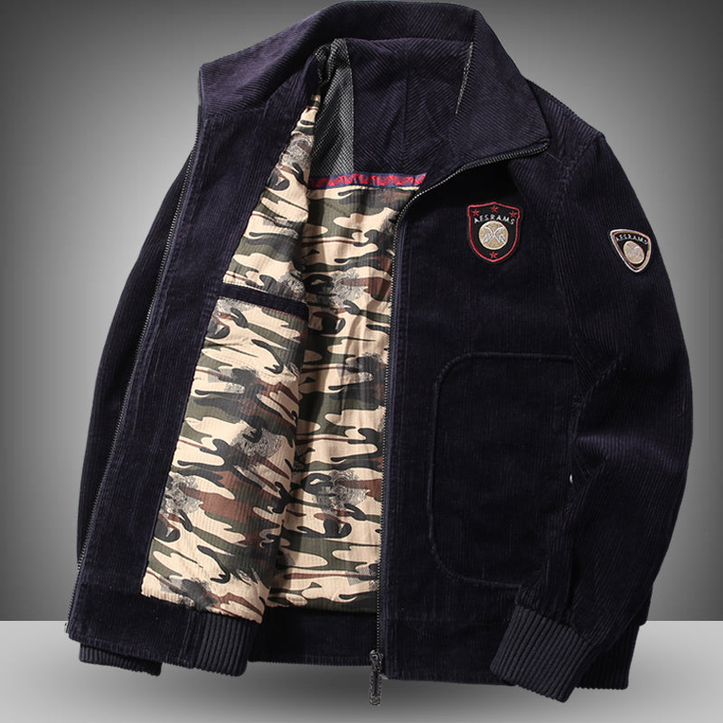 Neue Stil Jacke Lose Plus Größe Herren Retro Werkzeug Trend