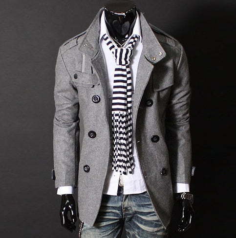 Nuevo abrigo de lana de moda para hombre