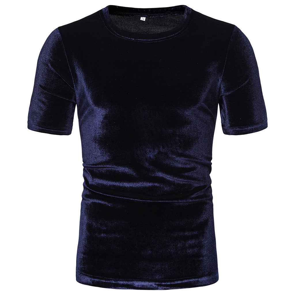 Einfarbiges Kurzarm-T-Shirt für den Sommer für Herren