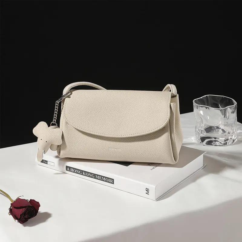 Handtasche aus echtem Togo-Narbenleder