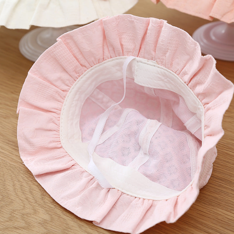 Entzückender Baby-Sonnenhut mit Spitzenrüsche