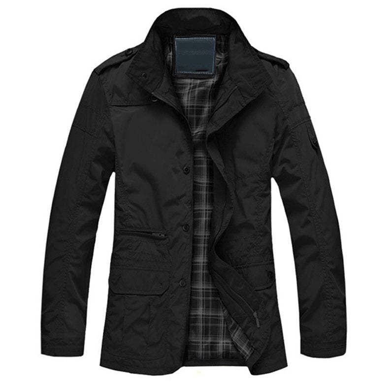 Vielseitige Business Casual Stehkragenjacke in Übergröße