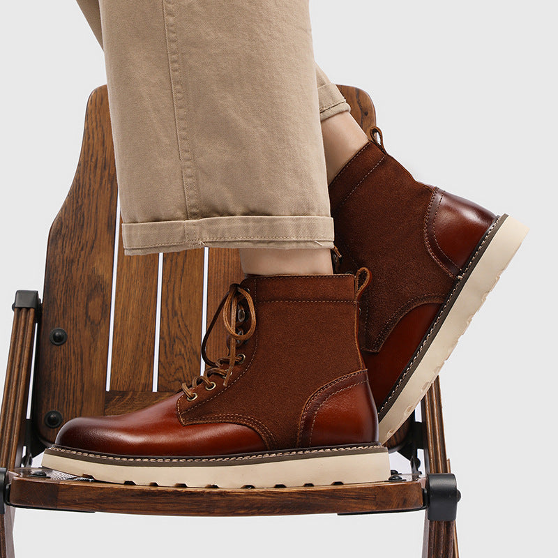 Vintage Militär-Motorradstiefel aus Rindsleder für Herren