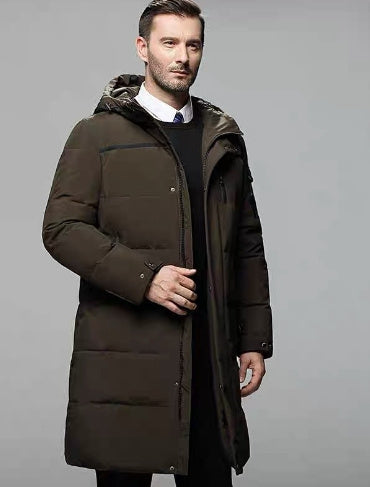 New Down Jacket Men's Mid-length Winter Thick Coat