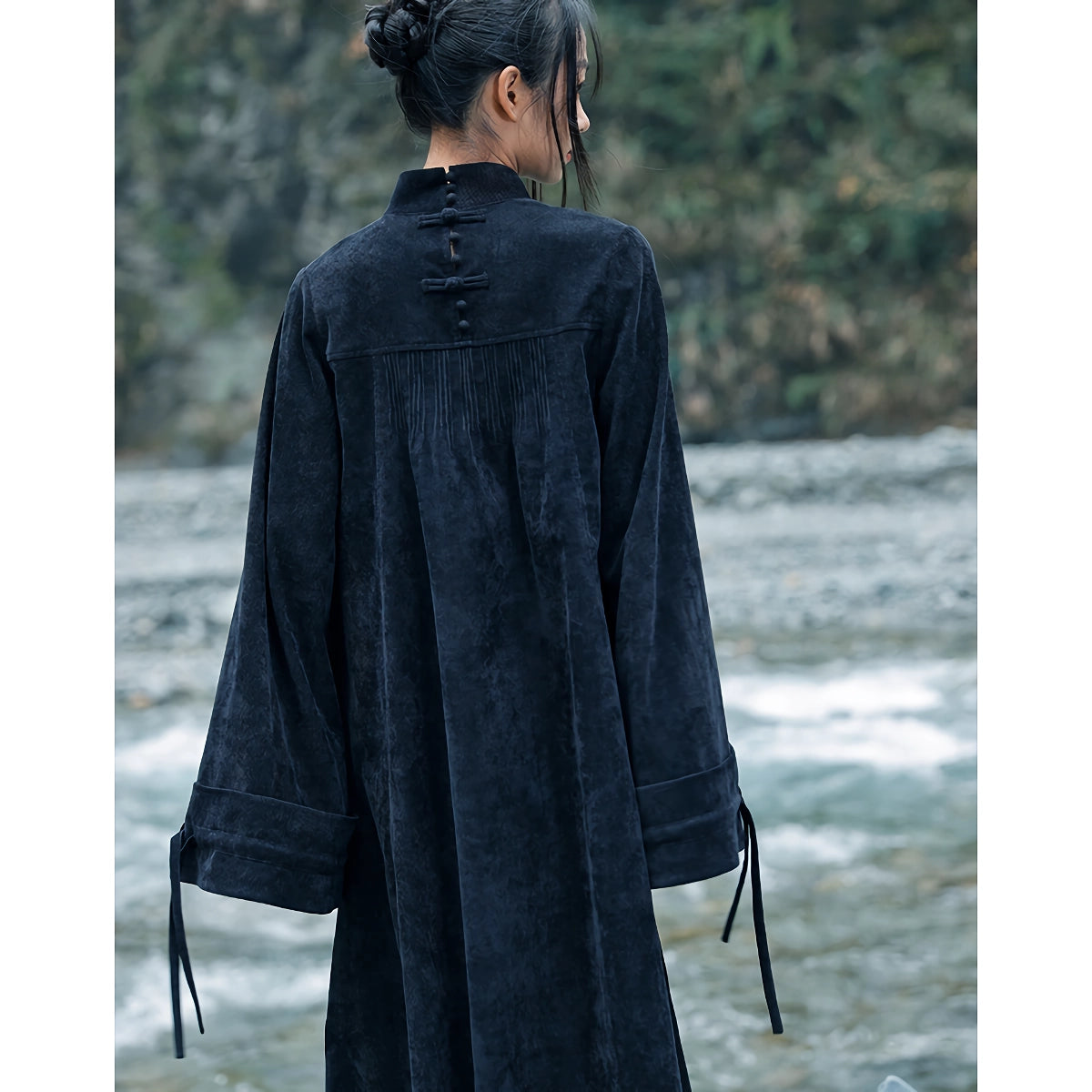 Vestido retro de pana con corte en A para otoño