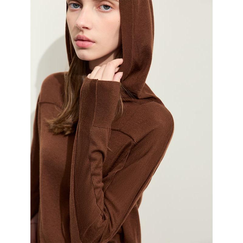 Minimalistischer Slim-Fit-Pullover mit Kapuze