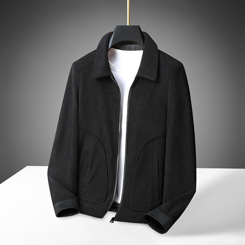 Übergröße Cord Verdickter Mantel Übergewichtige Herrenjacke