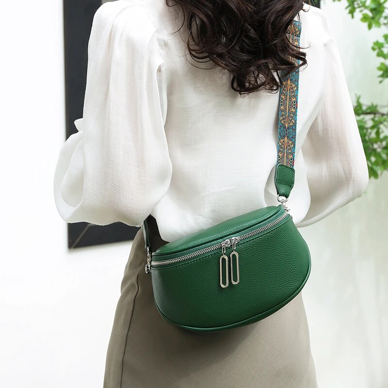 Bolso bandolera y de hombro de piel auténtica de lujo para mujer