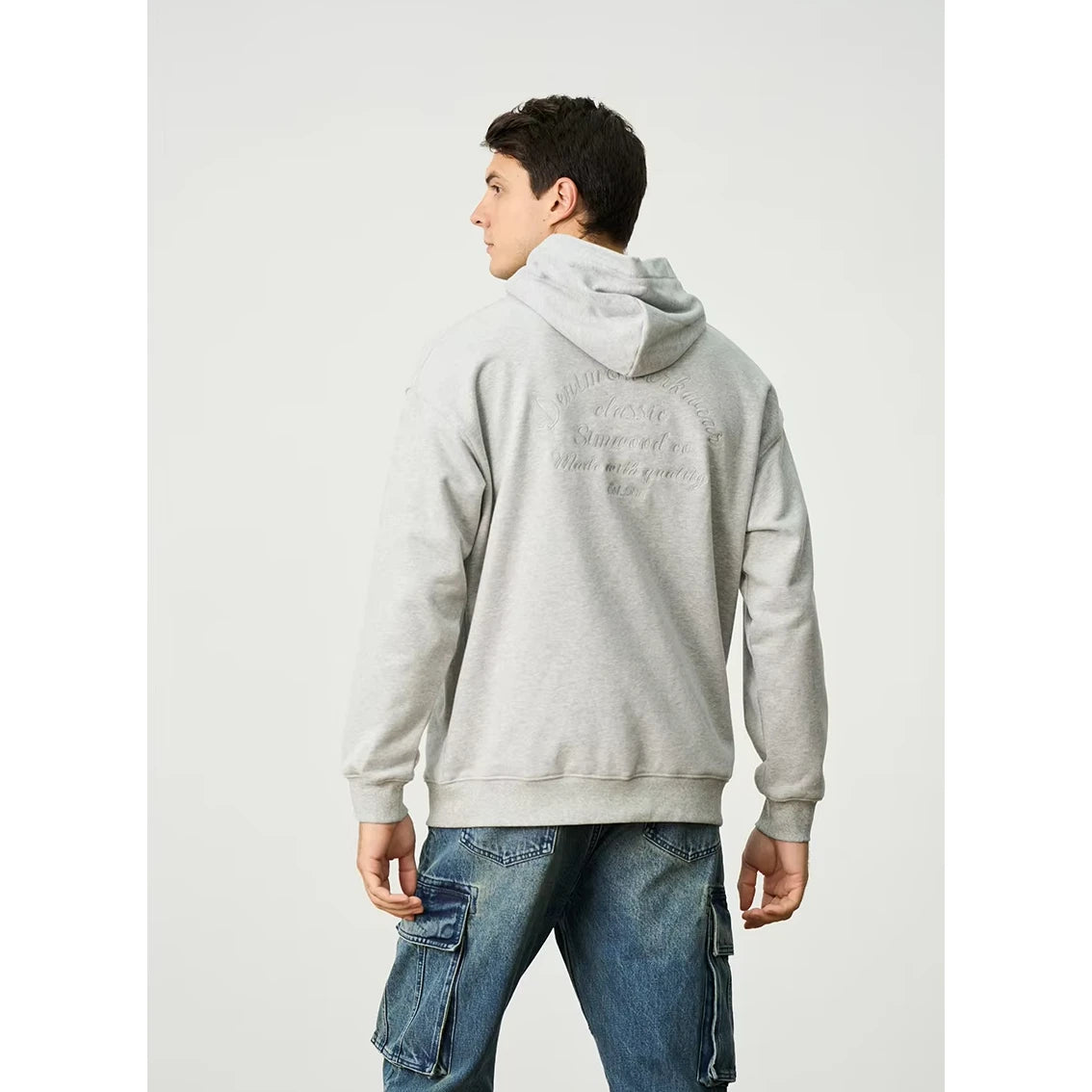 Übergroßer Hoodie aus kohlenstoffbeschichtetem Stoff, 400 g/m²