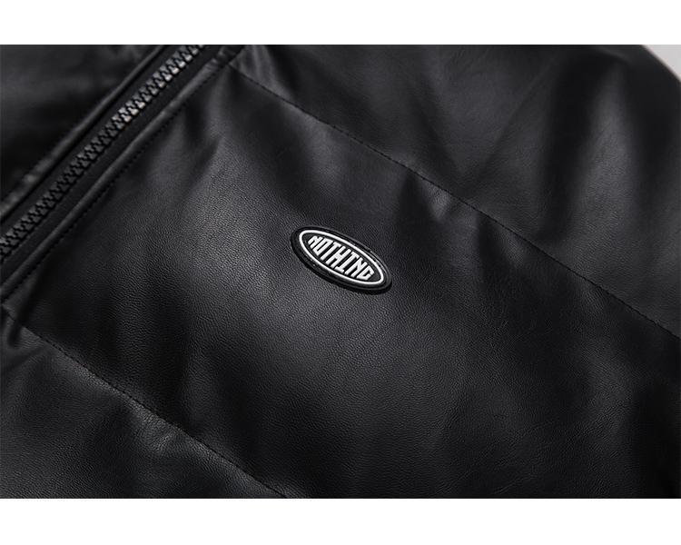 Lockerer, einfarbiger Baumwollmantel für Herren mit Stehkragen