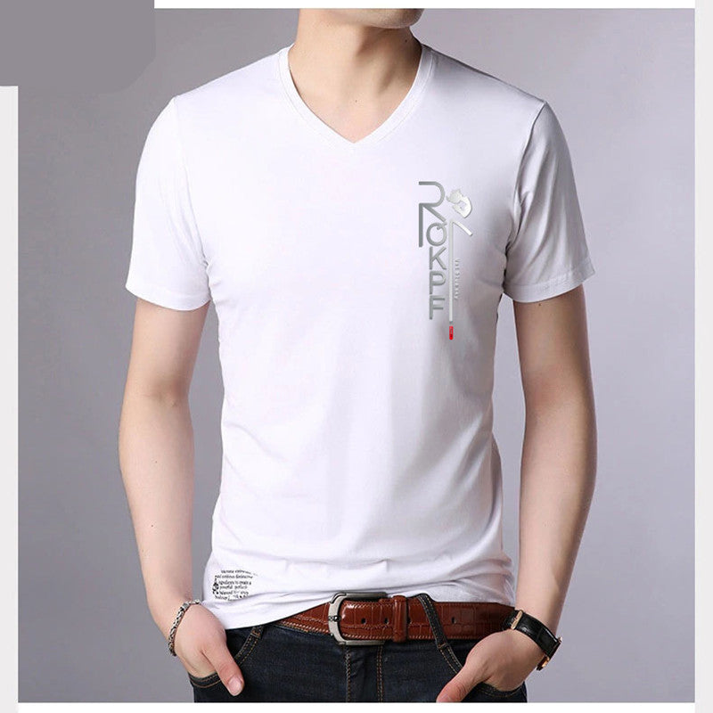 Slim casual short-sleeved cotton men's t-shirt