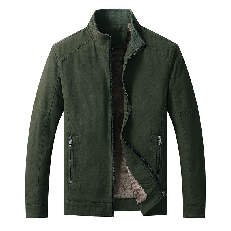 Chaqueta de cuello alto de otoño y abrigo de algodón de terciopelo