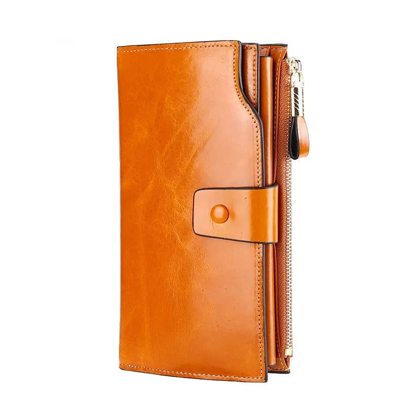 Elegante Geldbörse aus rosarotem Leder