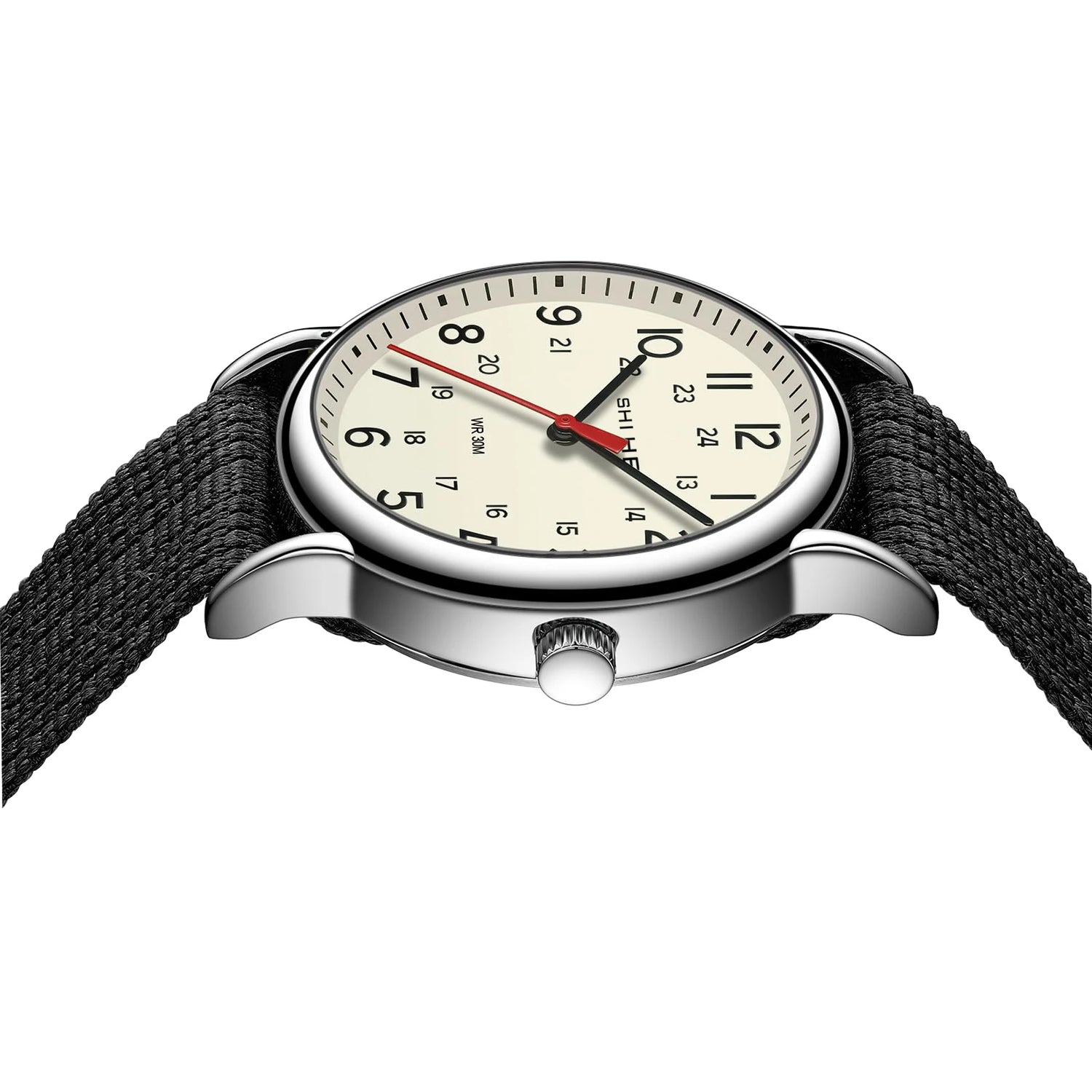 Unisex-Armbanduhr im Militär- und Sport-Stil mit Quarzuhrwerk, gut lesbarem Zifferblatt und Nylonarmband