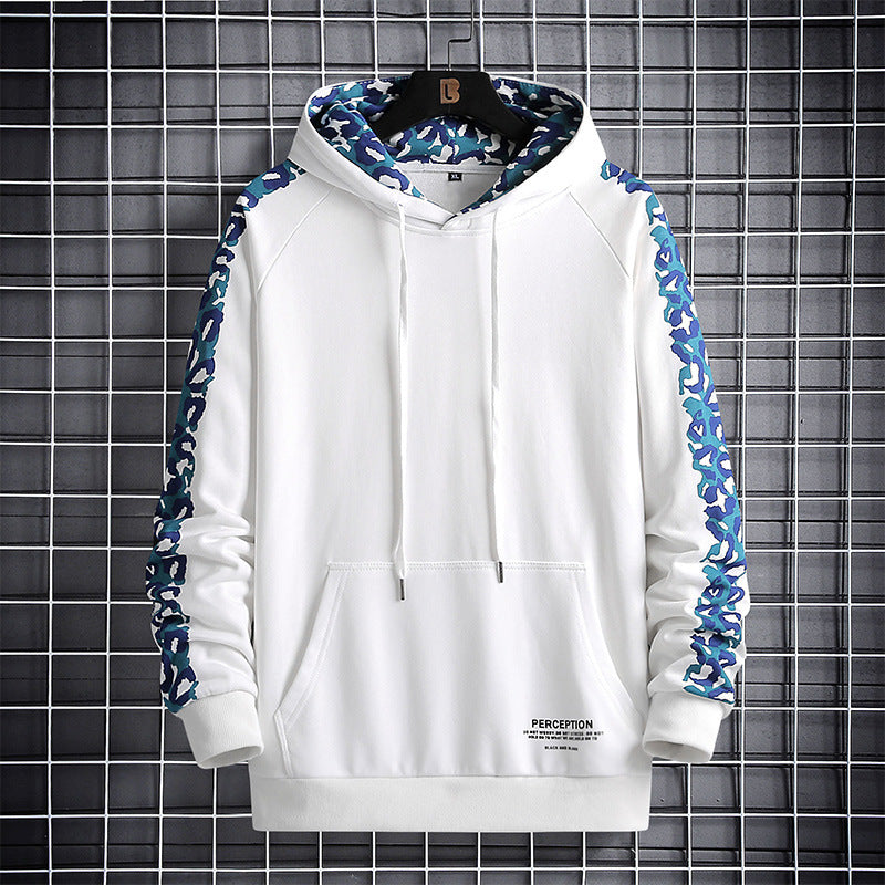 Men's hooded sweater plus fat plus size fat spring and autumn long-sleeved jacket