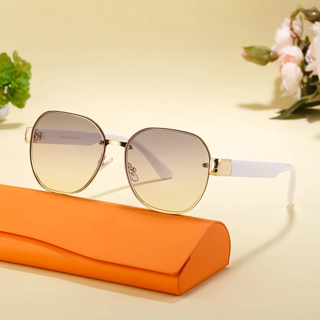 Gafas de sol redondas sin montura de gran tamaño que marcan tendencia