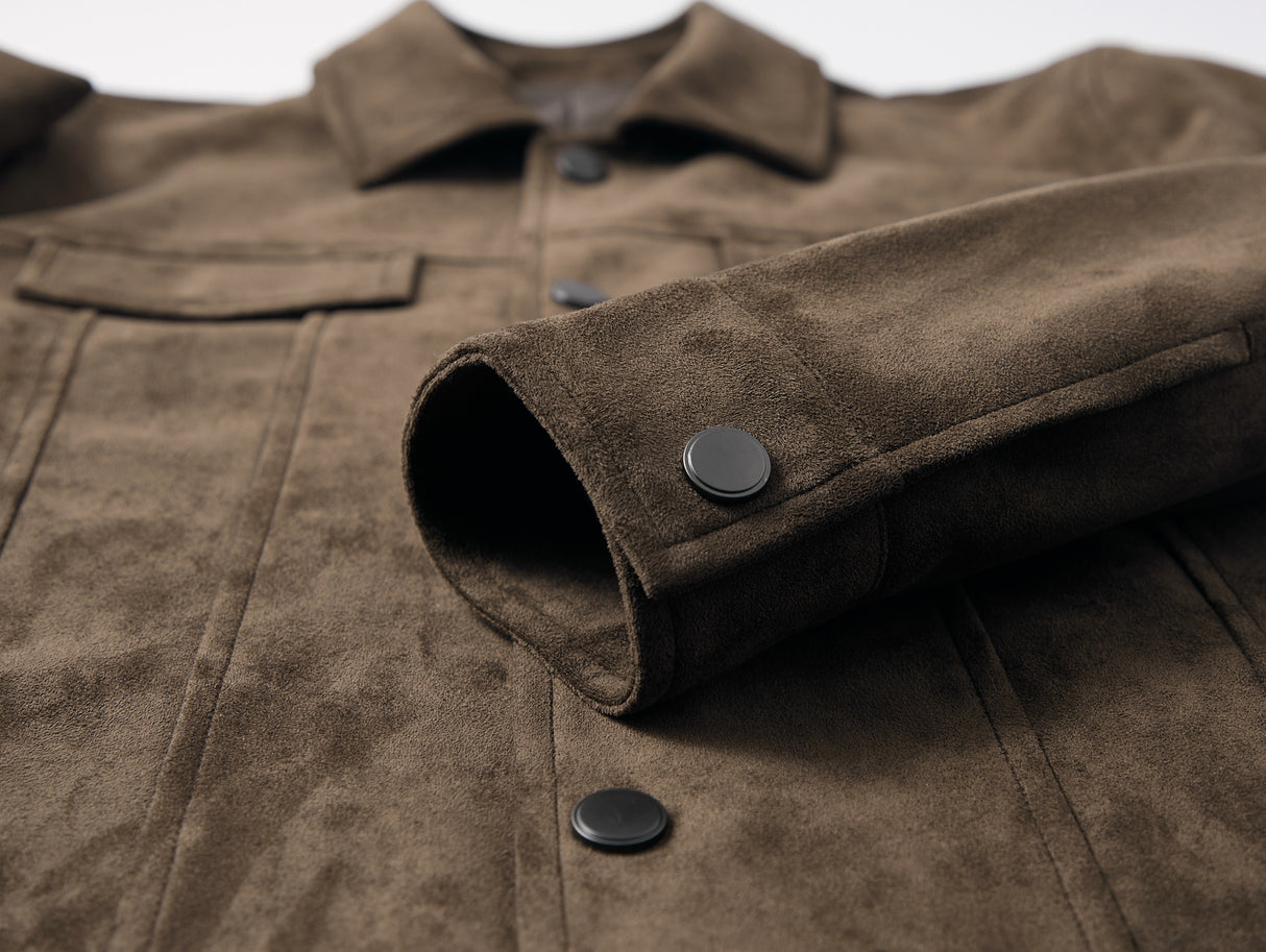 Men's casual deerskin velvet frosted slim-fit jacket