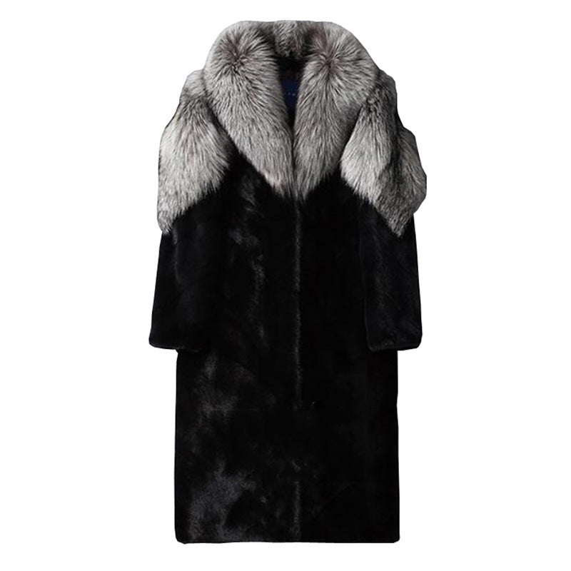 Chaqueta de piel de visón para hombre con parte superior térmica