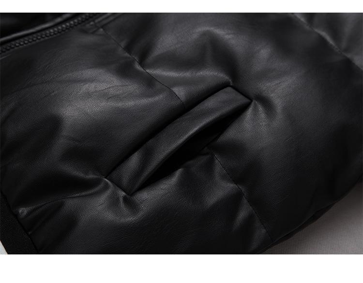 Lockerer, einfarbiger Baumwollmantel für Herren mit Stehkragen