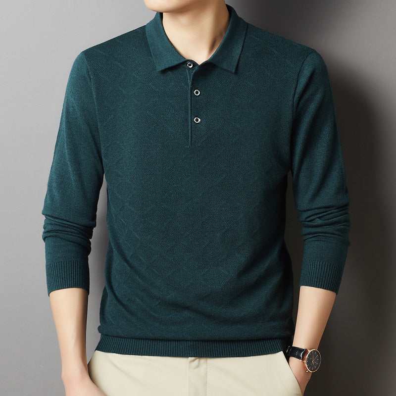 Strickwaren Herren Langarm Revers