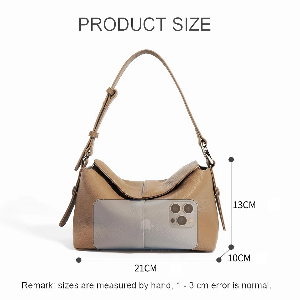 Bolso bandolera de piel auténtica para mujer con estilo