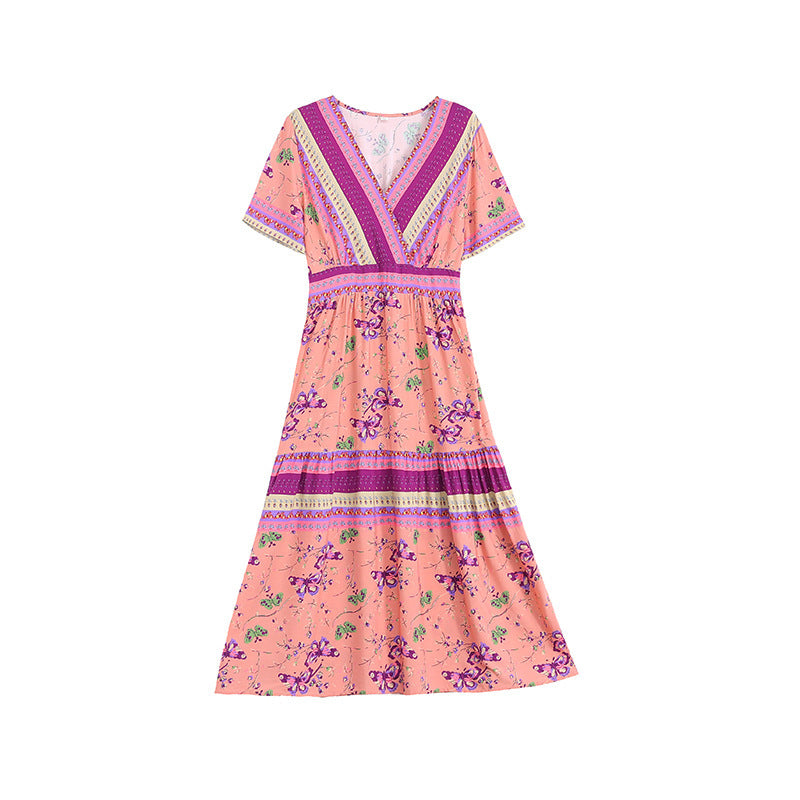 Sommerliches Kleid aus Noil-Popeline