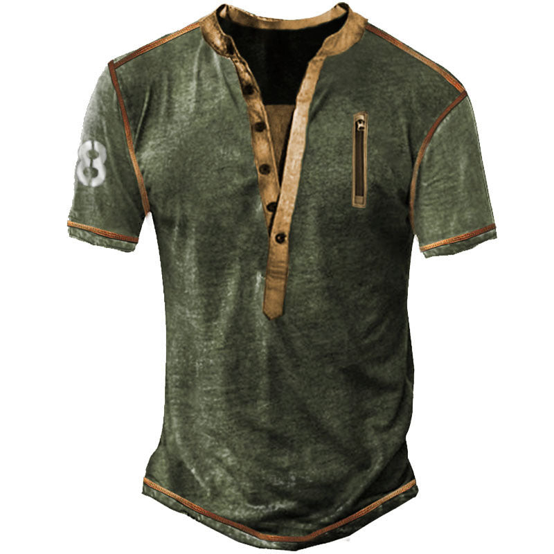 Camiseta de manga corta con cremallera Outdoor Tactics para hombre