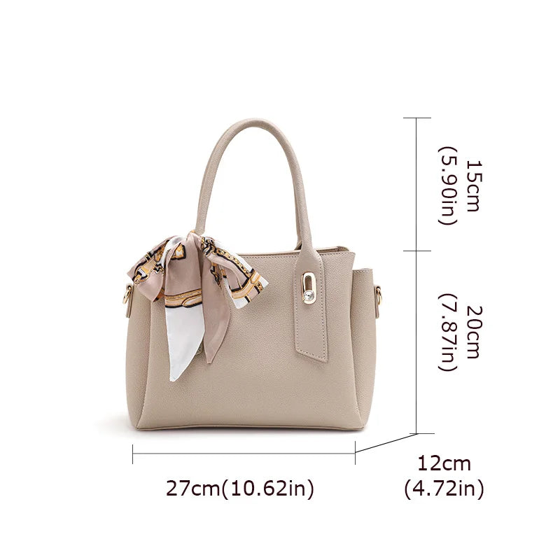 Bolso de mano de cuero genuino con asa superior y gran capacidad