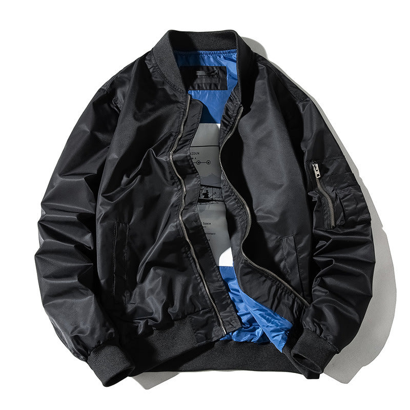 Acket Solid Pilot Chaquetas Hombres Militar Vuelo Béisbol