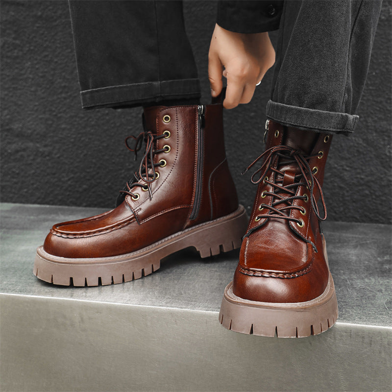 Luxuriöse handgefertigte Stiefeletten aus Leder