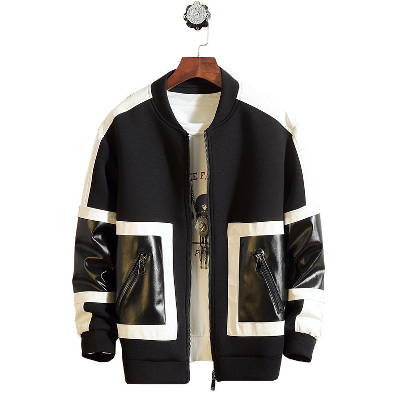 Cuello alto con costuras en la parte superior de la marea de cuero