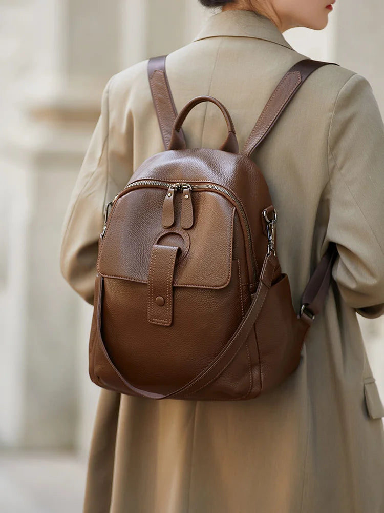 Eleganter Damenrucksack aus echtem Leder