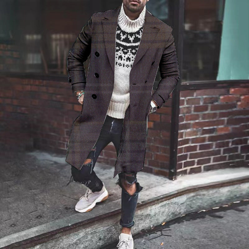 Abrigo casual con inserción de bolsillo para hombre