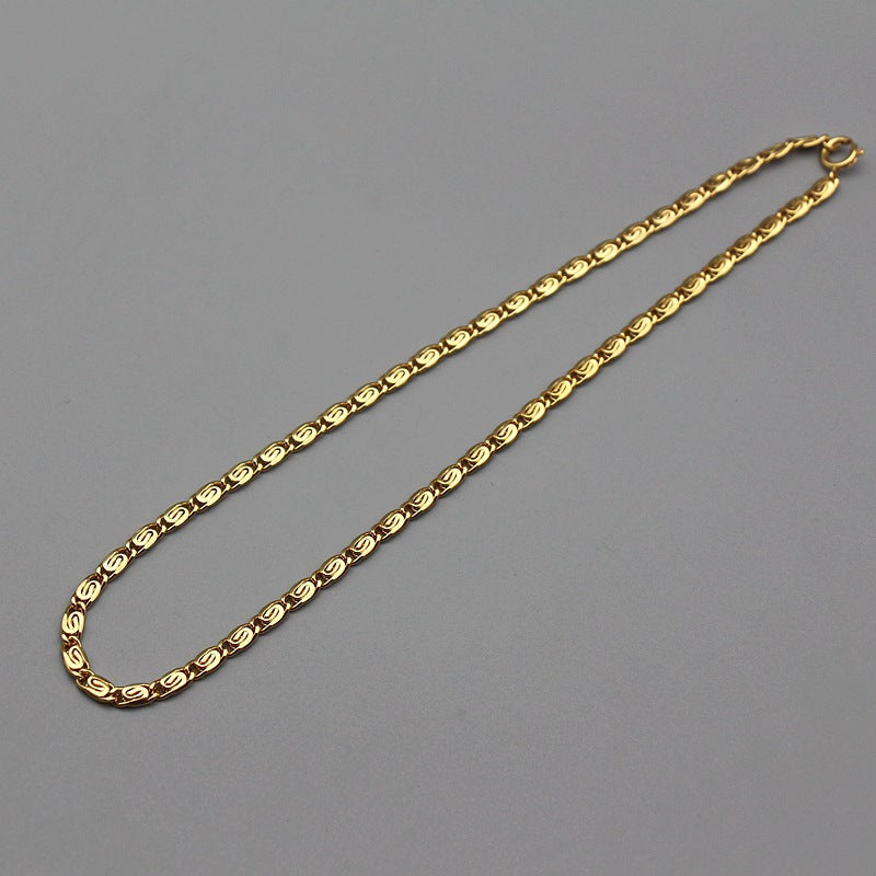 European And American Gold Brass Necklace - Dazpy