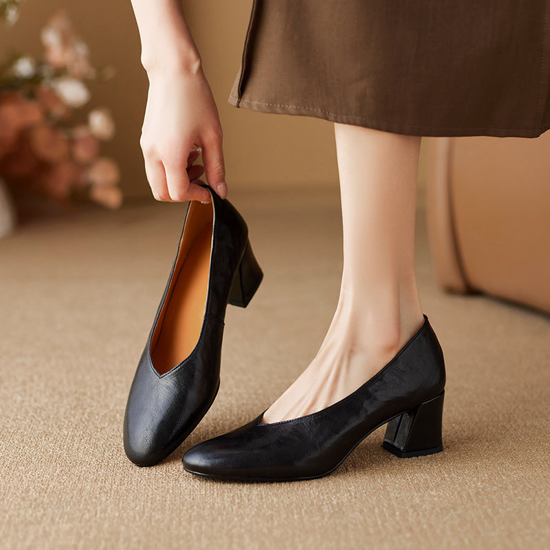 Tacones altos retro de primavera para mujer