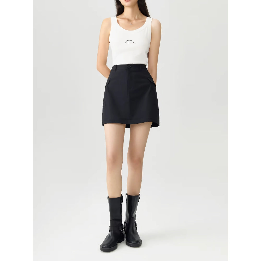 Schlankmachender Rock mit abnehmbarem Design und hoher Taille
