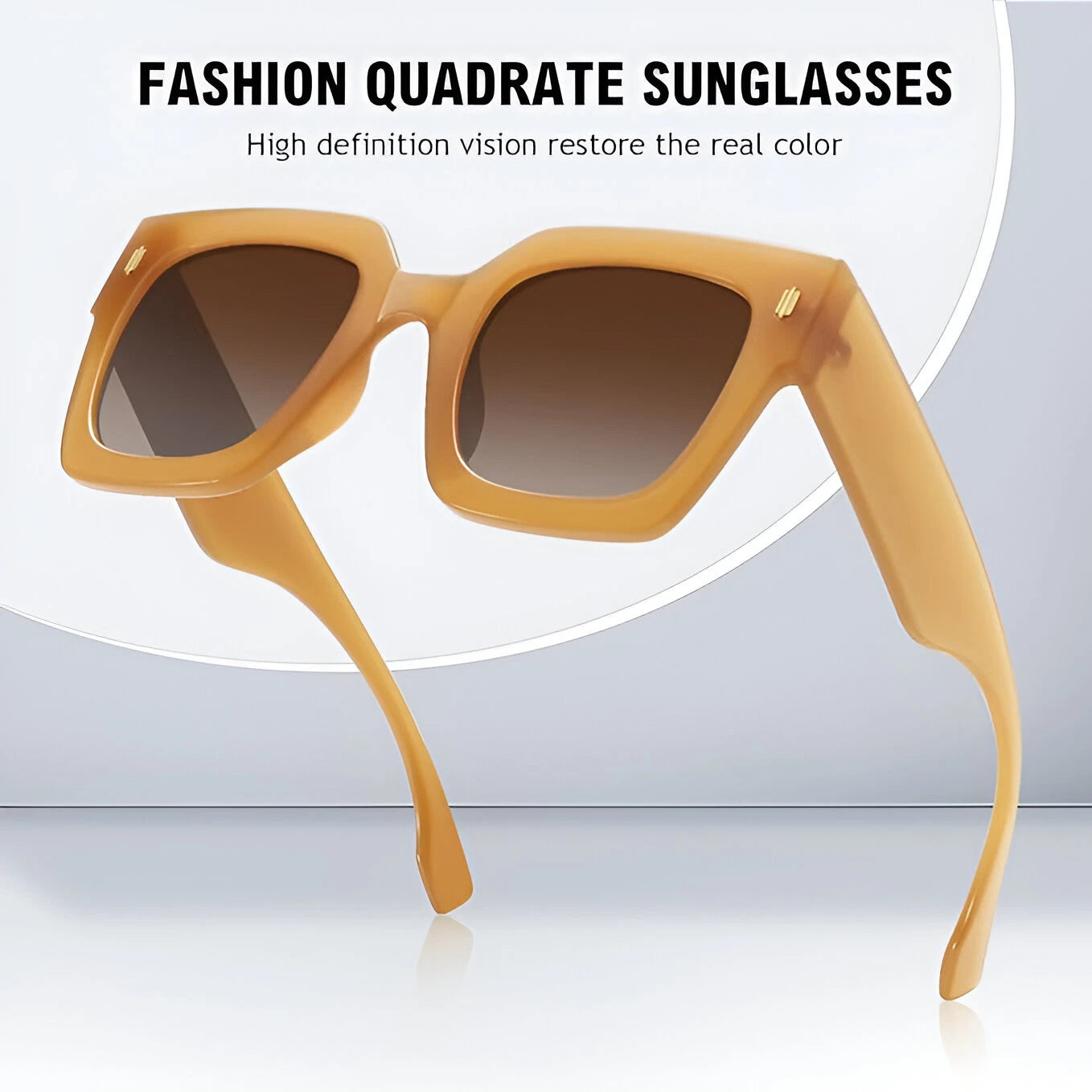 Cat-Eye-Sonnenbrille im Retro-Stil mit eckigem Rahmen