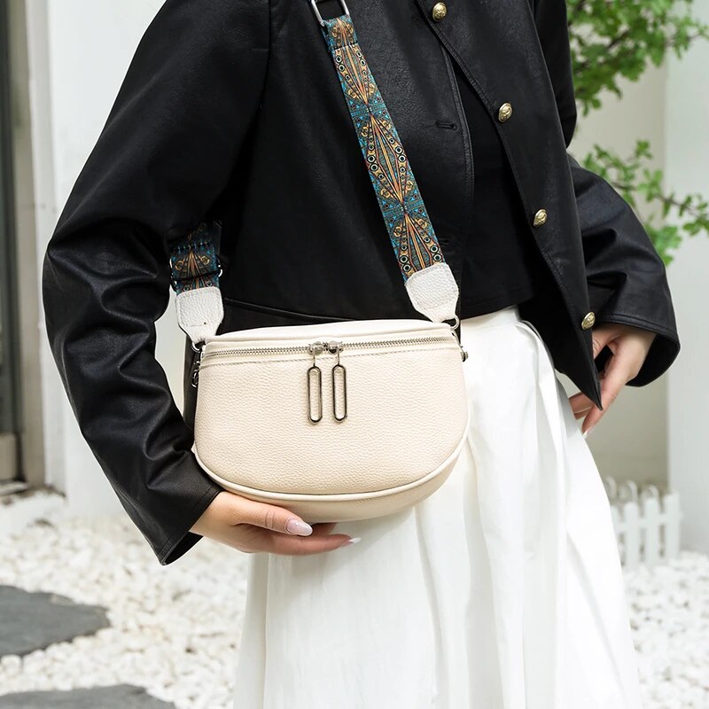 Bolso bandolera y de hombro de piel auténtica de lujo para mujer