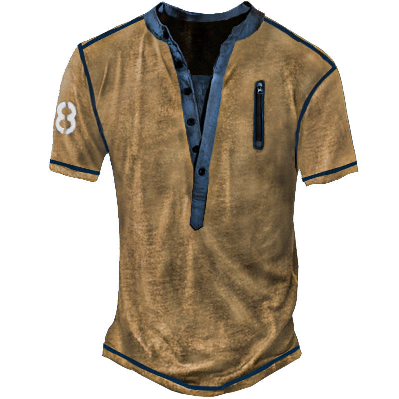 Camiseta de manga corta con cremallera Outdoor Tactics para hombre