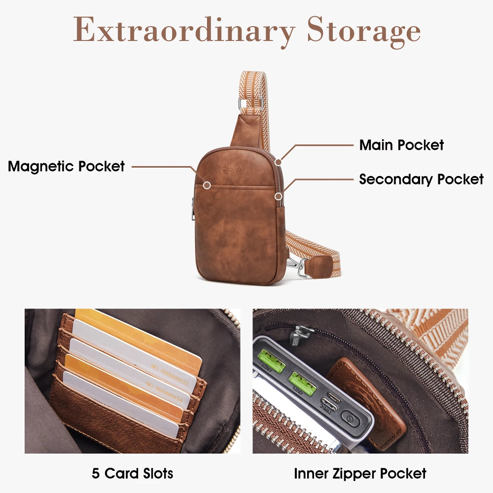 Bolso bandolera elegante y bolso de viaje