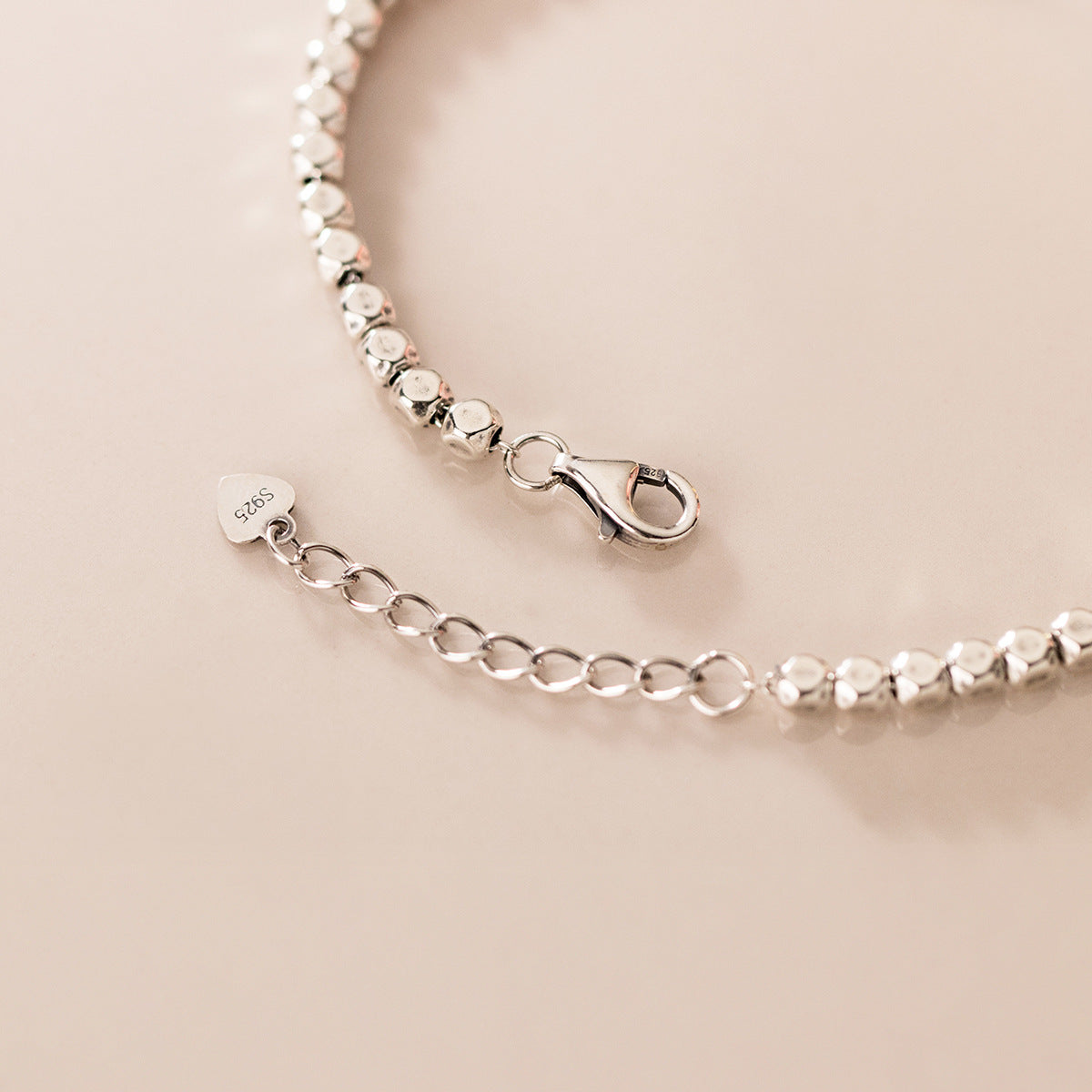 Women's Thai Silver Worn Beaded Bracelet - Dazpy
