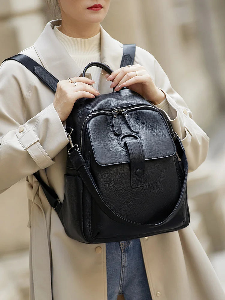 Eleganter Damenrucksack aus echtem Leder