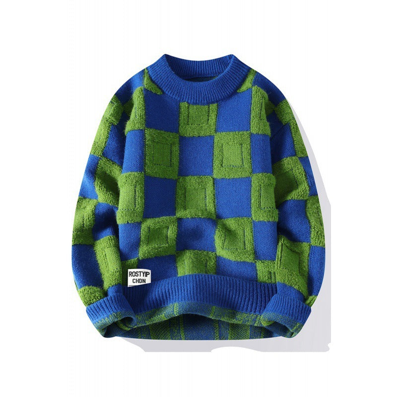Modischer, trendiger Pullover mit Rundhalsausschnitt