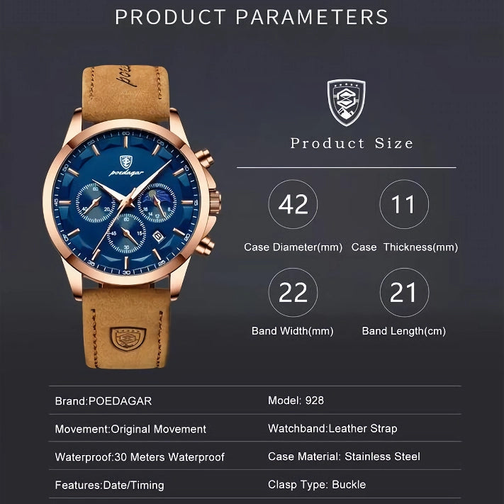 Quarz-Chronograph-Sportuhr: Luxus, Stil, Funktionalität