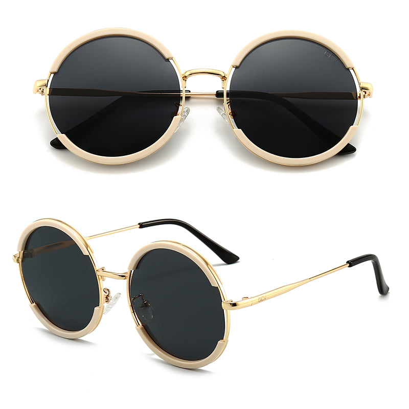 Gafas de sol polarizadas con montura redonda y estilo