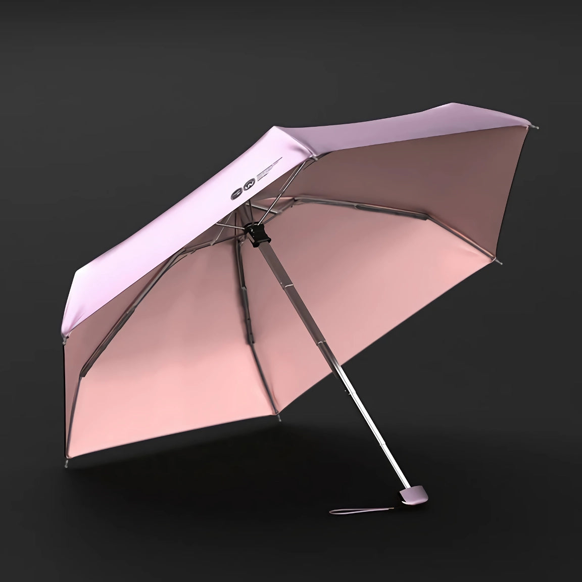 Tragbarer Mini-Regenschirm mit UV-Schutz – Titan-Gold-Beschichtung