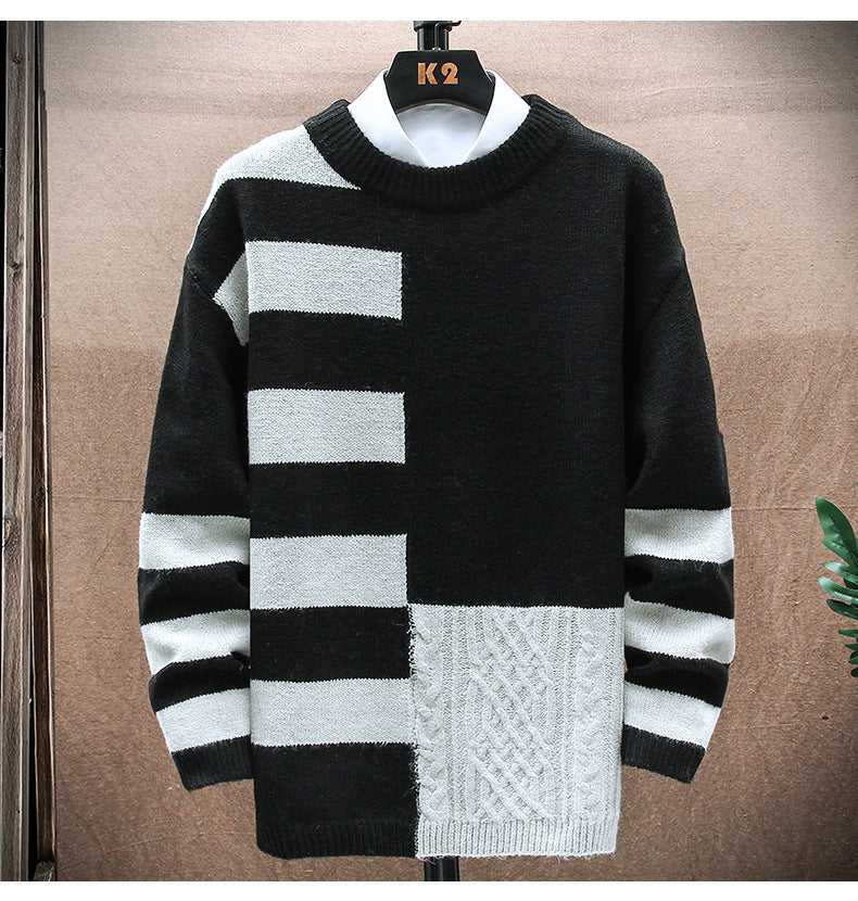 Lässiger Pullover mit Rundhalsausschnitt und langen Ärmeln für Männer