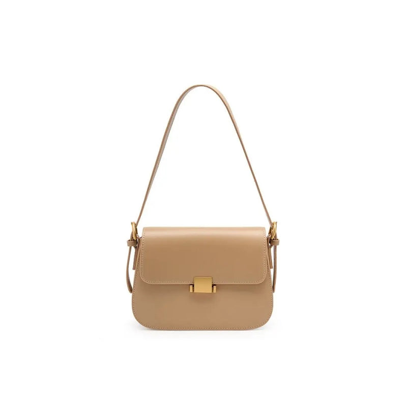 Luxuriöse kleine quadratische Umhängetasche aus echtem Leder