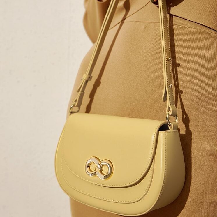 Bolso de hombro elegante de piel de vaca para mujer