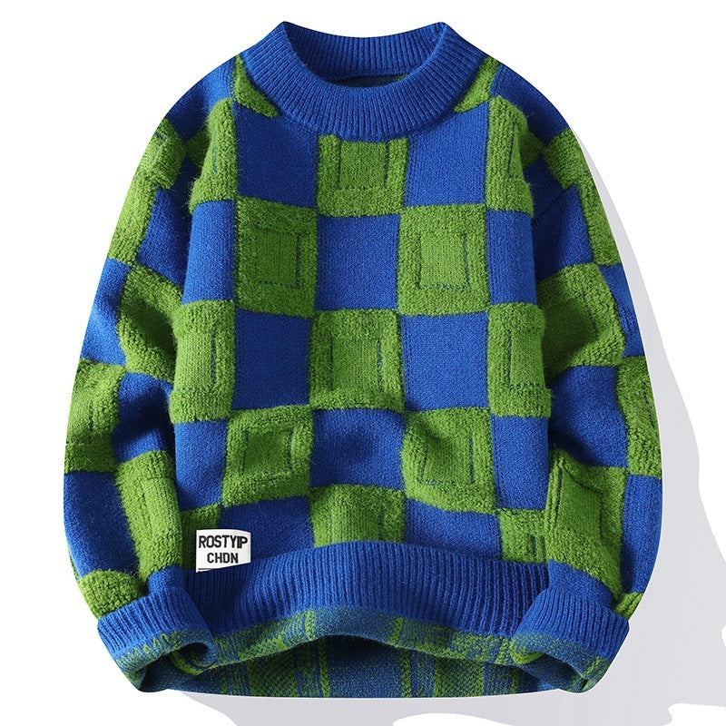 Modischer, trendiger Pullover mit Rundhalsausschnitt